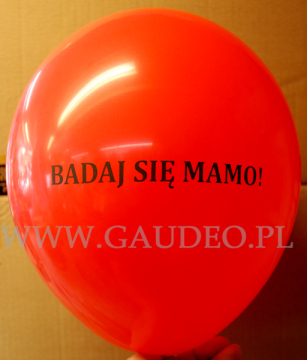 Nadruk okolicznościowy wykonany na balonie.